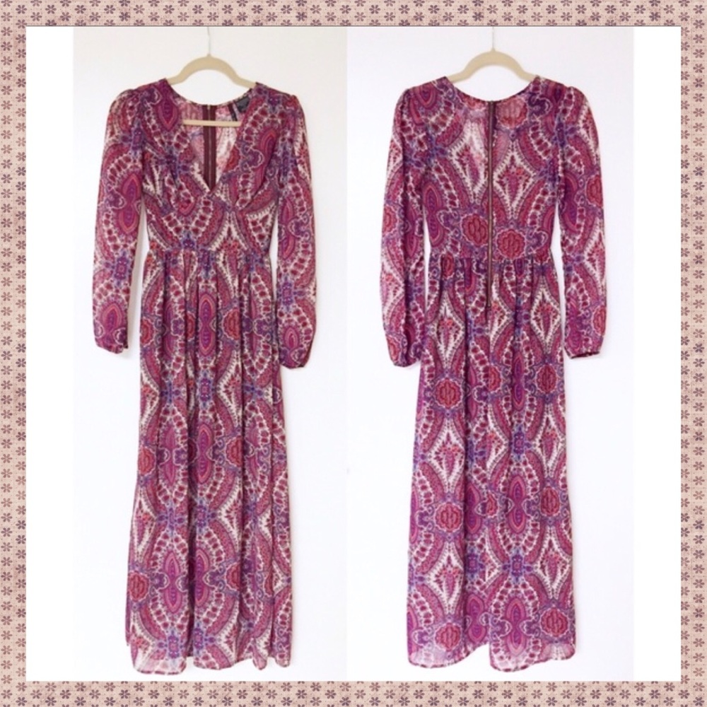 Long sleeve maxi dress by Fire Los Angeles. XS
